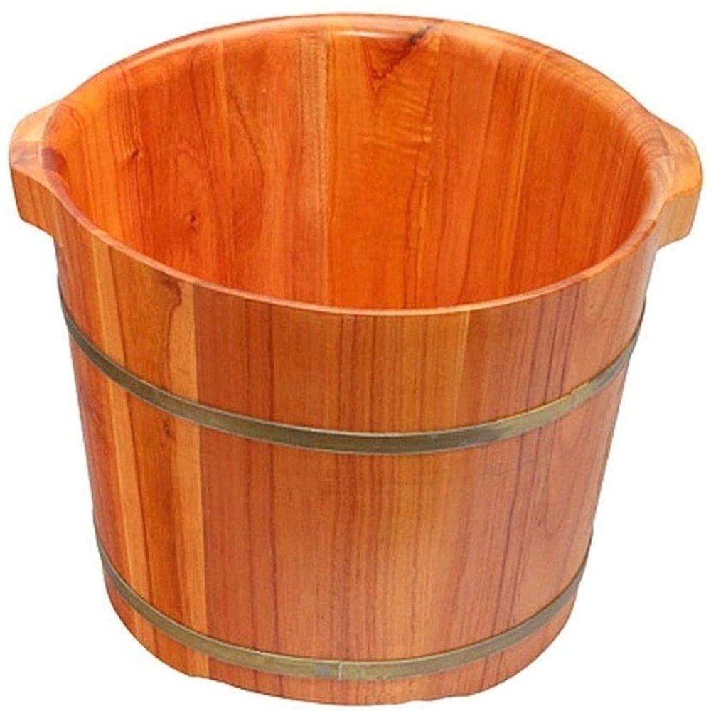 Pedicure Foot Soak Sauna Wooden Bucket,Large Foot Bath Spa Tub,Foot Massage Spa for Home,Relax Pedicure Foot Bath,Foot and Leg Spa
