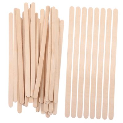 BELLIFFY 100pcs Wooden Waxing Sticks Spatulas 140x6x2mm Rounded Edge Hair Removal Applicators for Full Body Waxing and Eyebrow Shaping