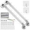 2 Pack 20inch Grab Bar Rail, 304 Stainless Steel Non-Slip Bathroom Chrome Grab Rail, Non-Slip Disability Auxiliary Handle, Safety Handle for Kitchen Bedroom Bathtub, Shower, Steps, Indoor/Outdoor view 1