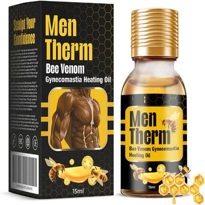 Men Therm Beeve-nom - Mentherm Bee Ve-nom Gynecomastia Heating Oil, Men Therm Bee Ve-nom Oil, Gynecomastia Tightening Oils for Mens, Can Help Strengthen The Chest Muscles (1PC)