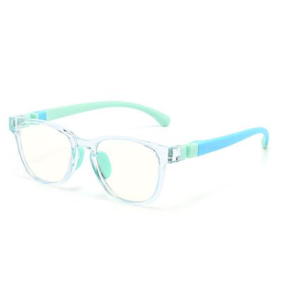 HrreBro Children's Blue Light Blocking Glasses Fashion Goggles TR90 Square Frame Prevent Eye Fatigue Computer Glasses,C