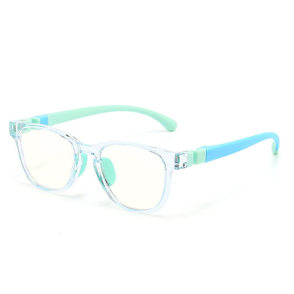 HrreBro Children's Blue Light Blocking Glasses Fashion Goggles TR90 Square Frame Prevent Eye Fatigue Computer Glasses,C