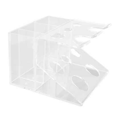 HUSHUI Acrylic Shaving Organizer Stand, Stylish Storage Holder for Shaving Accessories, Perfect for Bathroom Decor (A)
