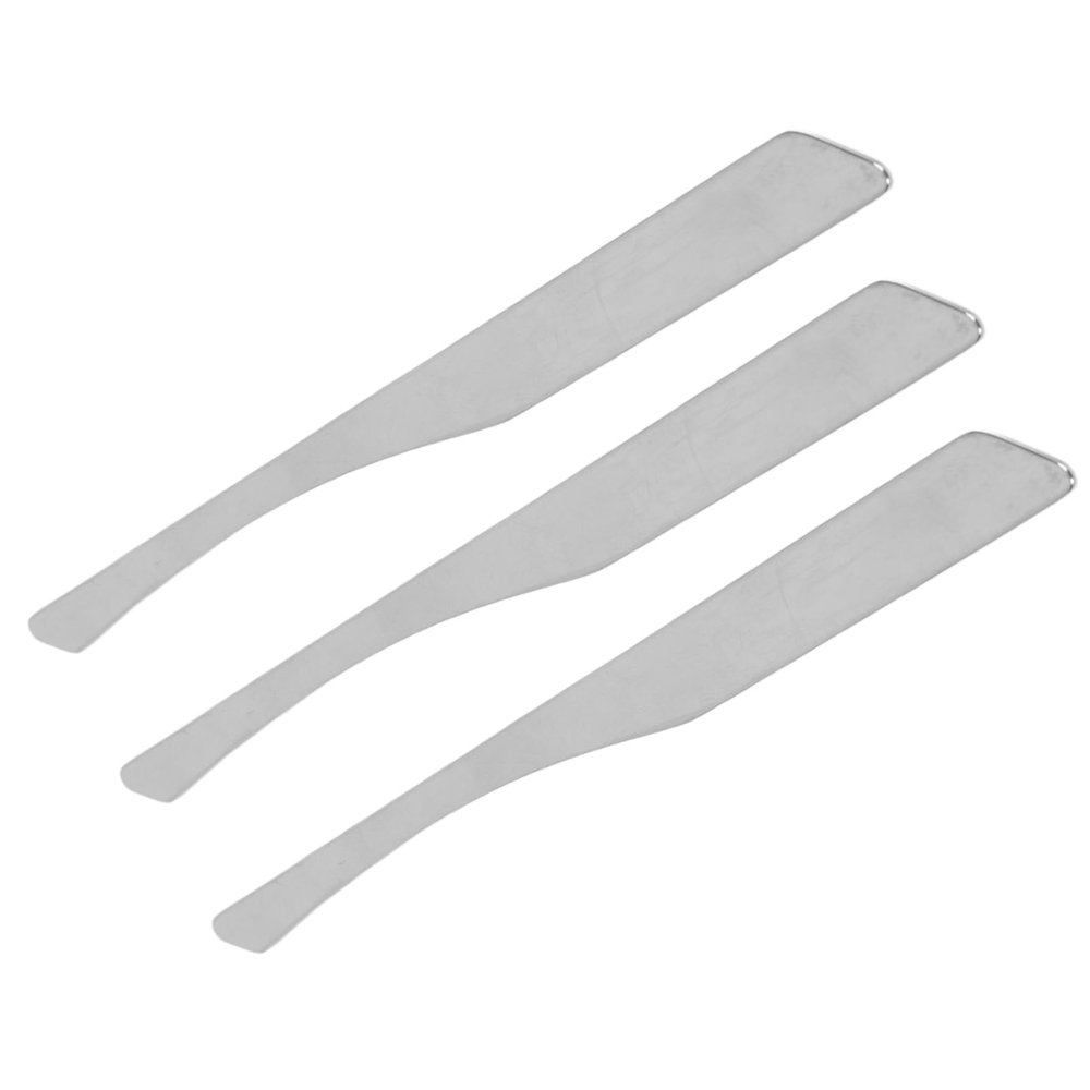 Pack of 3 Stainless Steel Makeup Spatulas for Effortless Foundation Blending, Precise Application, Hygienic Use, Multifunctional Tools