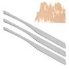 Pack of 3 Stainless Steel Makeup Spatulas for Effortless Foundation Blending, Precise Application, Hygienic Use, Multifunctional Tools view 2