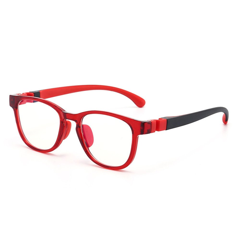 HrreBro Children's Blue Light Blocking Glasses Fashion Goggles TR90 Square Frame Prevent Eye Fatigue Computer Glasses,F