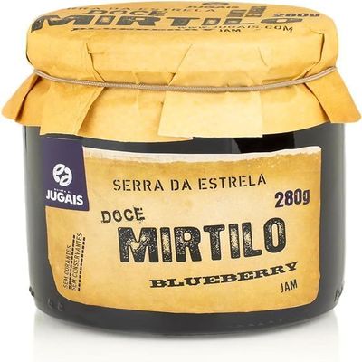 Blueberry Jam - 280 g Jar - Sweet and Traditional Flavor - Ideal for Desserts and Breakfasts - No Dyes or Preservatives - Gourmet Product of Portuguese Origin