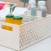 Fruit Basket with Divider, Snack Containers Vegetable Basket 3 Compartment Food Storage Organizer Bins Plastic Divider Storage Basket Drawer Organizer Office Desk Supplies Make Up Storage Basket view 2