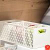 Fruit Basket with Divider, Snack Containers Vegetable Basket 3 Compartment Food Storage Organizer Bins Plastic Divider Storage Basket Drawer Organizer Office Desk Supplies Make Up Storage Basket view 3