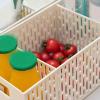 Fruit Basket with Divider, Snack Containers Vegetable Basket 3 Compartment Food Storage Organizer Bins Plastic Divider Storage Basket Drawer Organizer Office Desk Supplies Make Up Storage Basket view 4