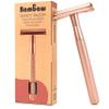 Bambaw Single Blade Razor for Women, Metal Safety Razor Women for a Luxurious Wet Shave Experience, Ideal for of All Skin Types, Suitable for Full Body, No Blade Included (Rose Gold) view 1