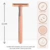 Bambaw Single Blade Razor for Women, Metal Safety Razor Women for a Luxurious Wet Shave Experience, Ideal for of All Skin Types, Suitable for Full Body, No Blade Included (Rose Gold) view 2