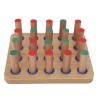 Asixxsix 20 Hole Wooden Pegboard for Finger Dexterity Exercises, Hand T Herapy Peg Board, Improve Fine Motor Coordination, Finger Dexterity, Concentration and Increase Reactionary Speed view 1