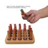 Asixxsix 20 Hole Wooden Pegboard for Finger Dexterity Exercises, Hand T Herapy Peg Board, Improve Fine Motor Coordination, Finger Dexterity, Concentration and Increase Reactionary Speed view 2