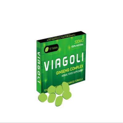 VIAGOLI Green Ginseng Complex for Men 10 Tablets Natural Fast-Acting Herbal Supplement to Support Stamina Vitality Strength and Energy Powerful Daily Wellness Formula for Performance