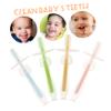 MAGICLULU Silicone Toothbrush for Baby 4Pcs Soft Bristles Suction Base Infant Toothbrush 6 to 12 Months Toddler Oral Cleaning Newborn Mouth Cleaner for Daily Use view 4