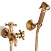 ZHCHAO Hand Held Bidet Spray Shower Set Copper Bidet Sprayer Lano Toilet Bidet Faucet Lavatory view 1