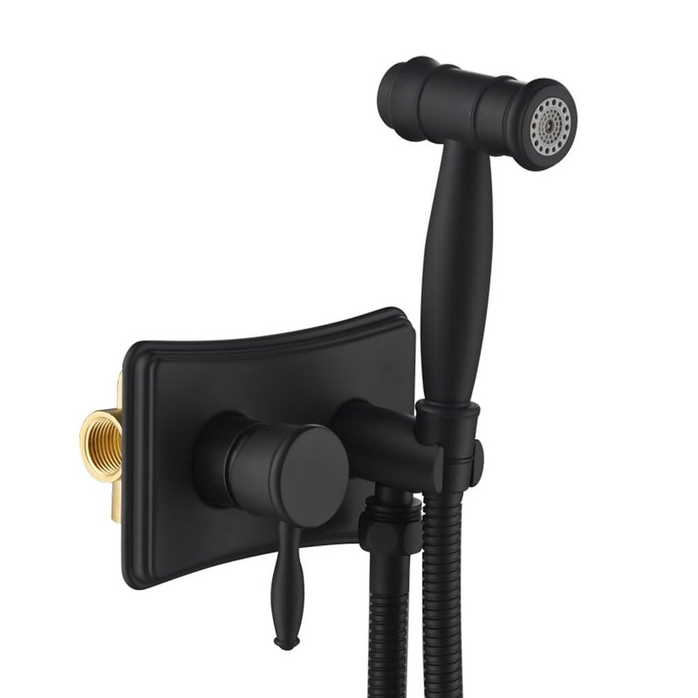 ZHCHAO Toilet Sprayer Toilet Faucet Set Wall-Mounted Handheld Hot and Cold Mixer Faucet (Color : D, Size : Uniform Size)