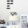 12 Pcs Halloween Cupcake Toppers - Black Glitter Bat, Halloween Cupcake Picks for Theme Party, Bat Birthday, Baby Shower view 4
