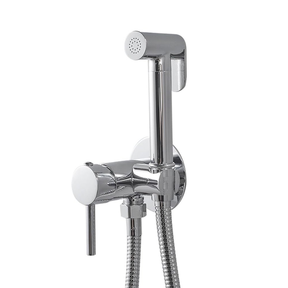ZHCHAO Portable Toilet Bidet Sprayer Toilet Bidet Faucet Hygienic Shower Hot Cold Water Toilet Faucets (Color : D, Size : Light Grey)