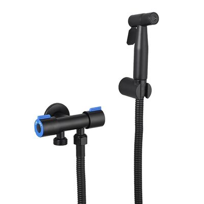 ZHCHAO The Portable Bidet Nozzle Is Equipped With A Single Cold Water Shower 1-2-in-1 Angle Valve (Color : D, Size : Light Grey)