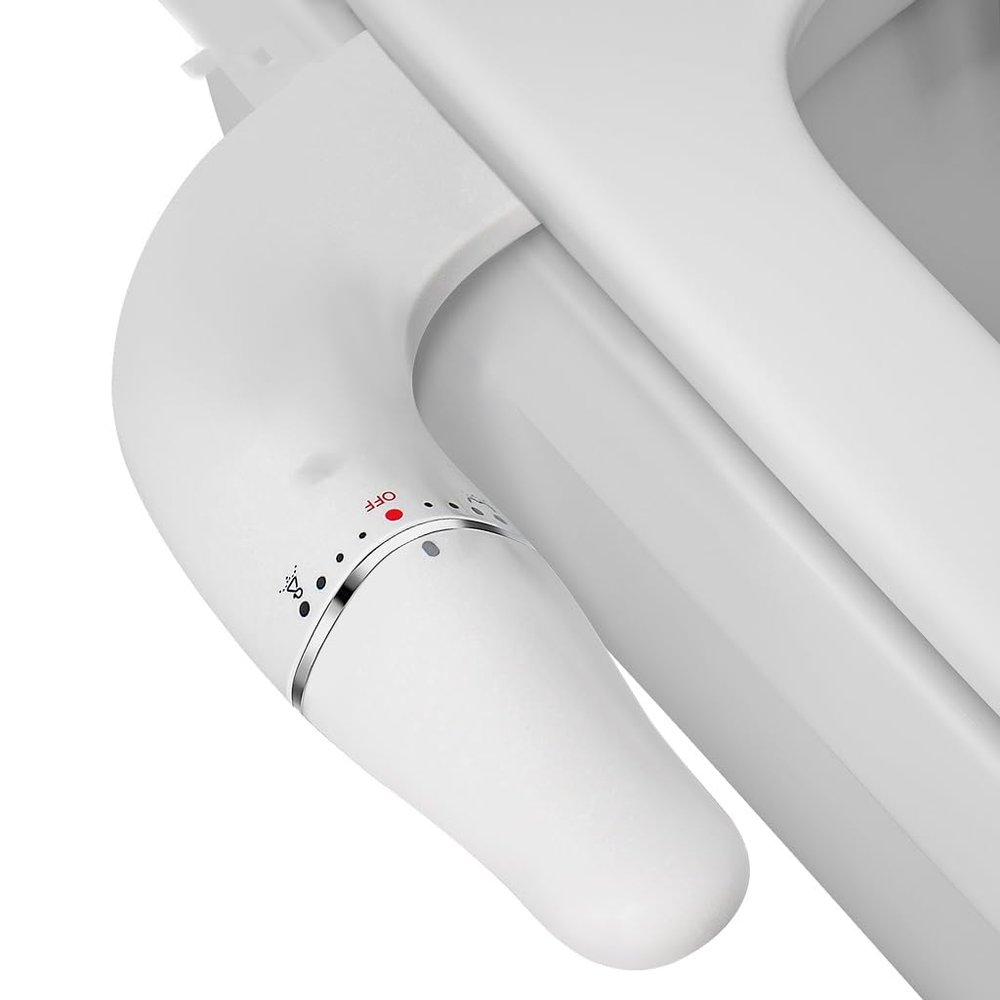 ZHCHAO Slim Bidet Attachment For Toilet Seat Nozzle Adjustable Water Pressure Non-Electric