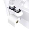 ZHCHAO Hot And Cold Adjustable Plug-free Smart Toilet Cover Self-cleaning Function With Paper Towel Holder view 1