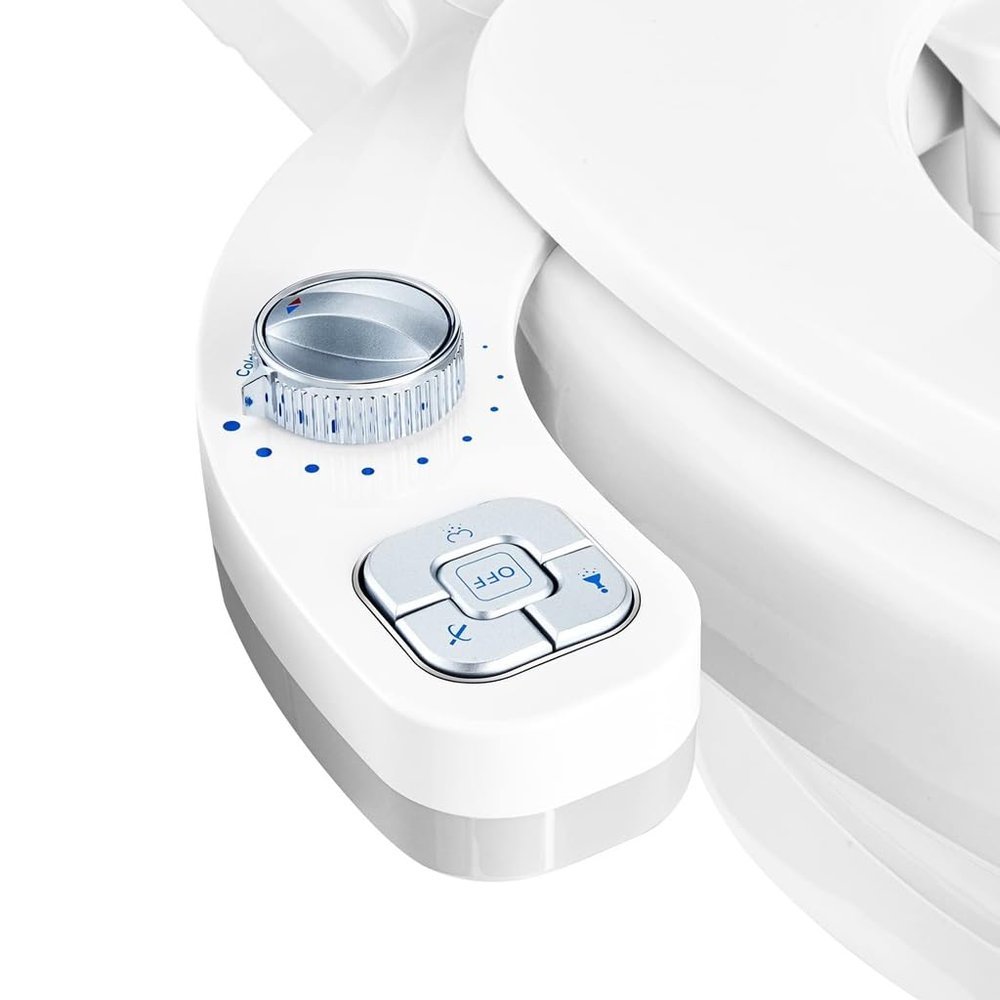 ZHCHAO Bidet Attachment For Toilet Warm Water Hot Cold Non-Electric Pressure Sprayer Nozzle Control For