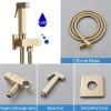 ZHCHAO Single Cold Water Tap Handheld Bidet Spray Shower Set Toilet Shattaf Sprayer Douche Hygienic Shower (Color : D, Size : Light Grey) view 3
