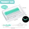 220 Pieces Silicone Interdental Brushes, Dual-Use Silicone Dental Picks, Green Dental Brushes Floss Picks for Braces Oral Cleaning view 2