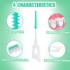220 Pieces Silicone Interdental Brushes, Dual-Use Silicone Dental Picks, Green Dental Brushes Floss Picks for Braces Oral Cleaning view 3