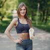 Kexpery 500ml Fitness Shaker Cup with Whisk Ball Protein Stirring Bottle Leak Proof Protein Powder Mixer Cup for Protein Mixes Supplement Shakes (Beige) view 3