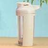 Kexpery 500ml Fitness Shaker Cup with Whisk Ball Protein Stirring Bottle Leak Proof Protein Powder Mixer Cup for Protein Mixes Supplement Shakes (Beige) view 4