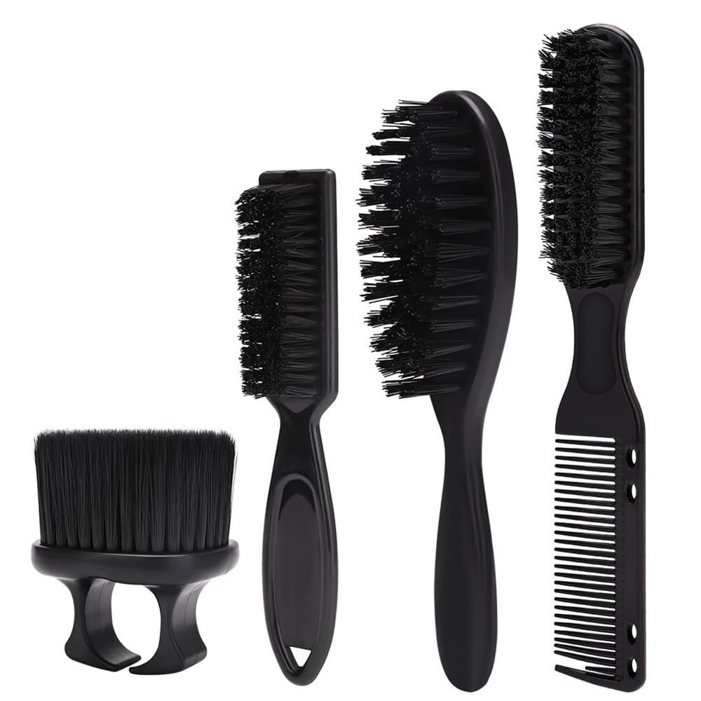Junterone 4 x Luxury Black Plastic Professional Hair Salon Tool