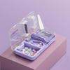 Pill Cutter Box, 3 in 1 Pill Splitter, Crusher and Storage, Portable Grind Tablet Box Organiser for Small or Large Pills, Cuts Vitamins Tablets, Travel Pill Crusher view 2