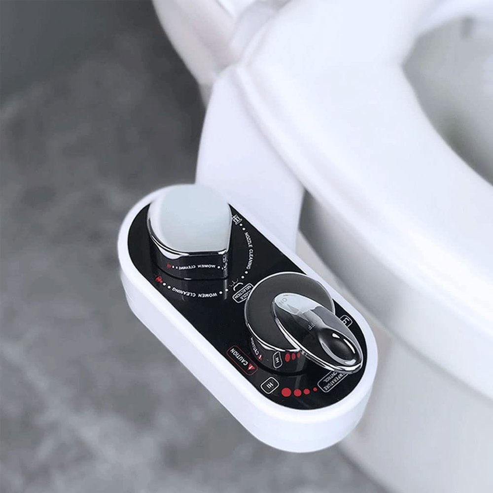 ZHCHAO Bidet Hot And Cold Warm Water Toilet Seat Attachment Sprayer Japanese Cover Portable Non Electric