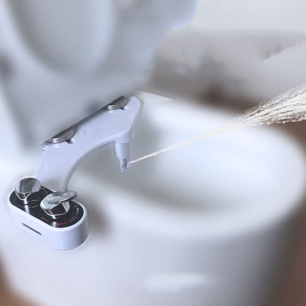 ZHCHAO Bidet Hot And Cold Self Cleaning Bidet For Toilet Seat Heated Water Sprayer Nozzle Warm Water Non Electic Bidet