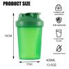 Toced 400ml Protein Shaker Bottle with Mixball, Leak-Proof Gym Shaker Cup, BPA-Free Plastic Blender Bottle for Pre Workout & Fitness Supplements (Green) view 2
