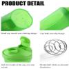 Toced 400ml Protein Shaker Bottle with Mixball, Leak-Proof Gym Shaker Cup, BPA-Free Plastic Blender Bottle for Pre Workout & Fitness Supplements (Green) view 3