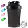 Toced 400ml Protein Shaker Bottle with Mixball, Leak-Proof Gym Shaker Cup, BPA-Free Plastic Blender Bottle for Pre Workout & Fitness Supplements (Black) view 1
