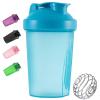 Toced 400ml Protein Shaker Bottle with Mixball, Leak-Proof Gym Shaker Cup, BPA-Free Plastic Blender Bottle for Pre Workout & Fitness Supplements (Blue) view 1