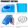 Toced 400ml Protein Shaker Bottle with Mixball, Leak-Proof Gym Shaker Cup, BPA-Free Plastic Blender Bottle for Pre Workout & Fitness Supplements (Blue) view 3