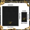 100 Pcs Black Napkins Monogram Black and Gold Paper Hand Towels for Bathroom Disposable Mongrammed Foil Letter Napkins Decorative Dinner Paper Towels for Bathroom Wedding Party(M) view 3