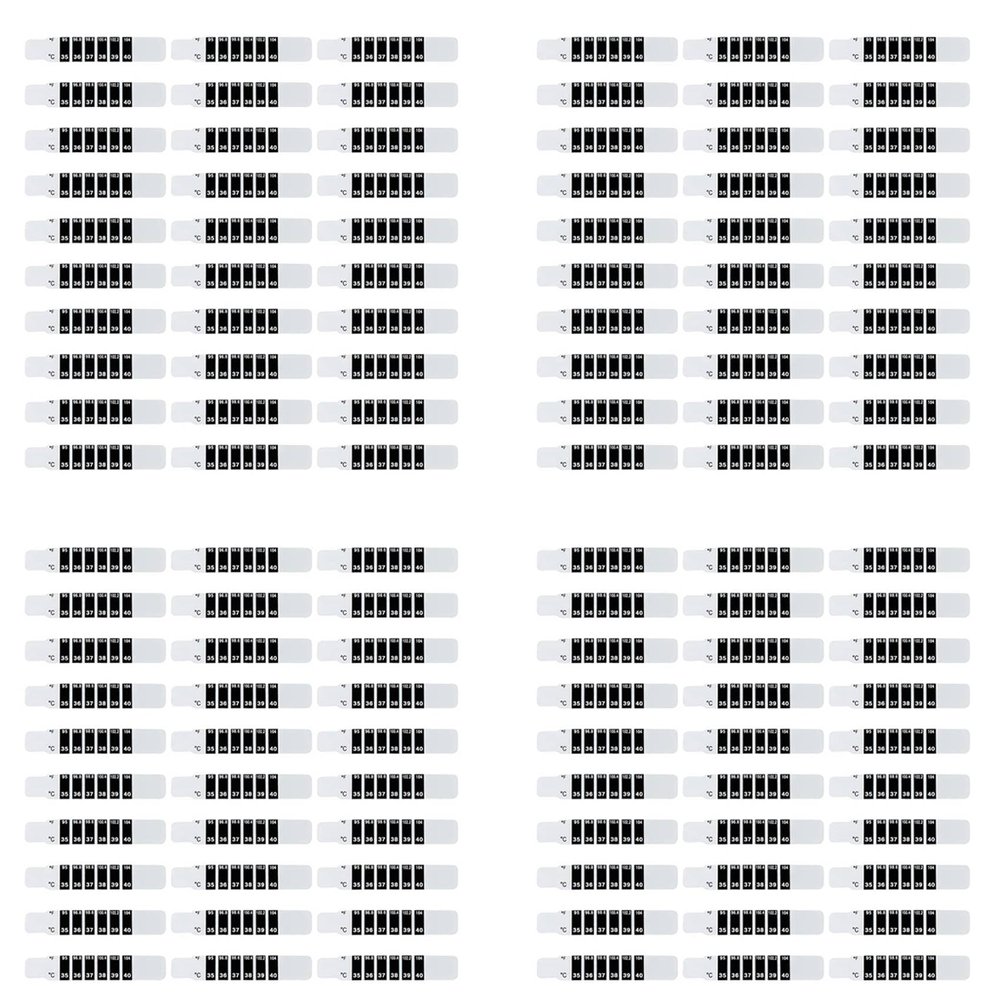 ISTOVO 120 Pcs Forehead Thermometer Strips Adhesive Thermometer Strips Reusable Thermometer Stickers Discoloration Sticker