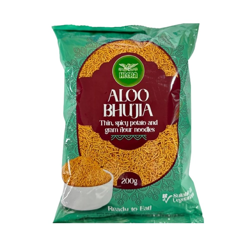 Heera Aloo Bhujia 200G Thin Spicy Potato And Gram Flour Noodles Ready To Eat Suitable For Vegetarians Great For Tea Time Snacks Spicy Savoury Pack Of 1