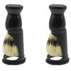 ISTOVO 2X Soft Boar Bristle Wood Beard Brush Hairdresser Shaving Tool Men Mustache Comb Kit Shaving Stand Holder Set view 1