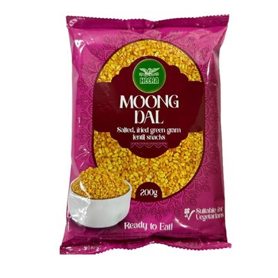 Heera Moong Dal 200G Salted Fried Green Gram Lentil Snacks Ready To Eat Suitable For Vegetarians Great For Tea Time Snacks Spicy Savoury Snack Pack Of 1