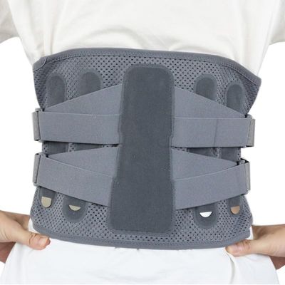 FBHappiness Lumbar Support Decompression Belt Lower Back Brace Men Women Waist Supporter Protection Ortho Adjustable Posture Corrector Back Support Spinal Support (Color : Grey, Size : XL) (Grey 3XL)