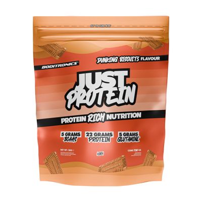 Boditronics 2kg Just Protein - High Protein Powder with 22g Protein at Per 33g Servings with 5g Glutamine and Essential Amino Acid Supplement for Lean Muscle Protein Shake (Dunking Biscuits)