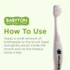 Babyton Bio Toothbrush - Eco-Friendly, Soft Bristles for Babies, Ergonomic Handle, Biodegradable Corn Cob Material (Panda) view 4